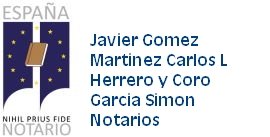 Javier Gómez Martínez, Carlos L Herrero y Coro García Simón Notarios
